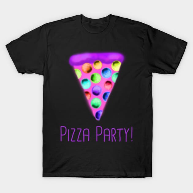 Pizza Party! (Purple) T-Shirt by KelseyLovelle